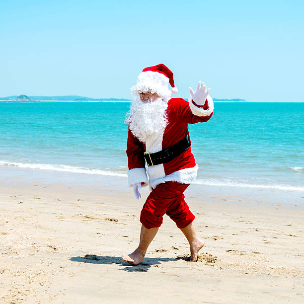istock Santa claus on vacation 477360066