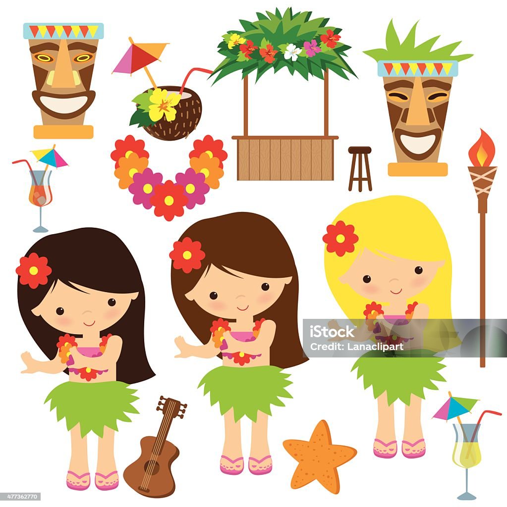 Hawaii vector illustration Hula Dancer stock vector