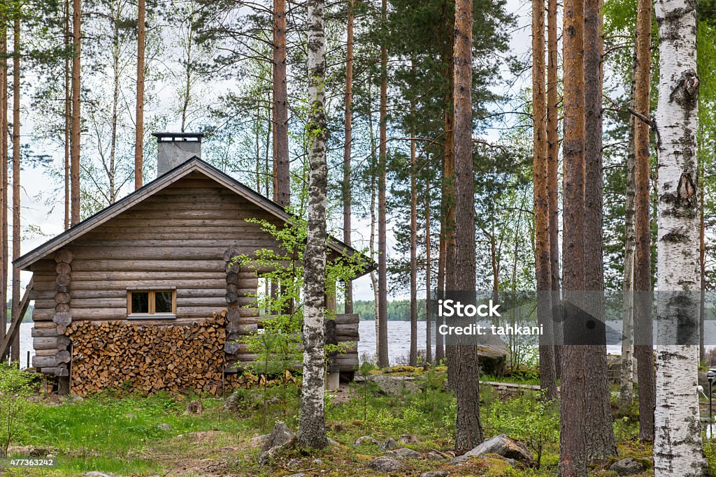 sauna finlandés - Foto de stock de Casita de campo libre de derechos