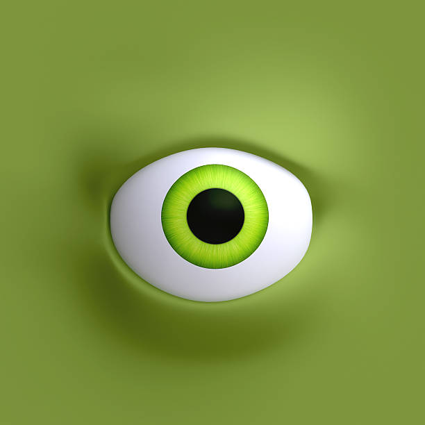 istock Cartoon eyes element face for character. 3d illustration. 477371798