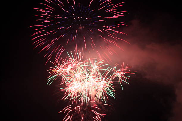 istock Japanese traditional fireworks in the night sky 477372025