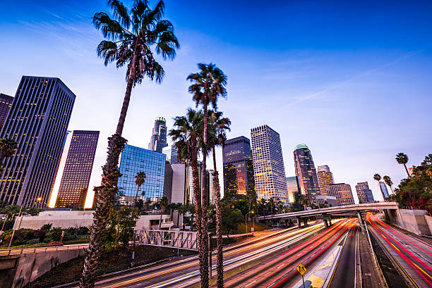 Downtown Los Angeles Los Angeles, California, USA downtown cityscape. city of los angeles stock pictures, royalty-free photos & images