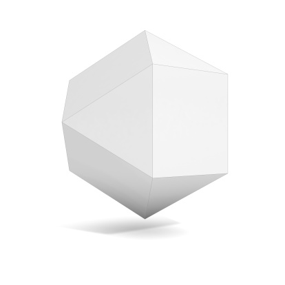 abstract geometric 3d object - polyhedron variation