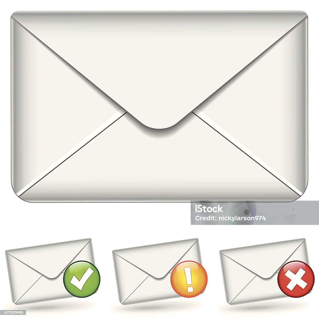 set E-Mail Symbole - Lizenzfrei Abschicken Vektorgrafik