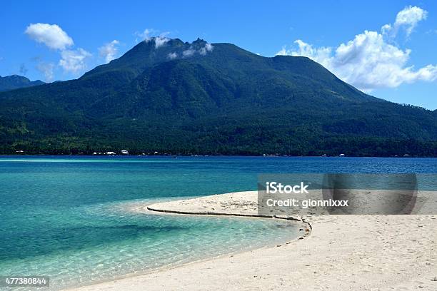 Idyllic White Island And Camiguin Volcano Philippines Stock Photo - Download Image Now