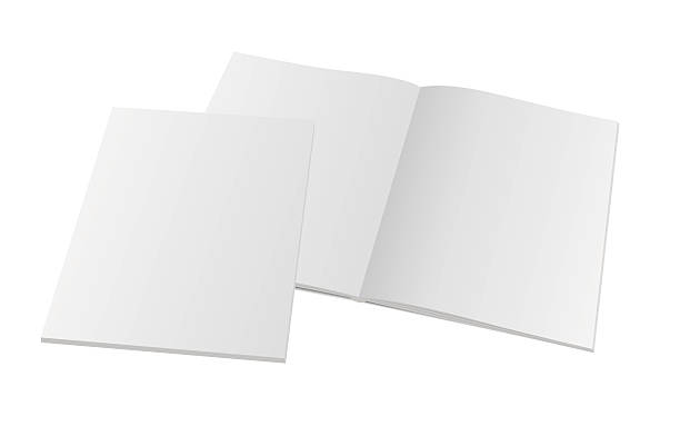 blank opened magazine with cover Blank opened magazine with cover. Vector mockup template illustration. spreading stock illustrations