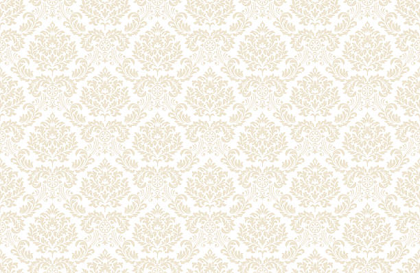 vintage wzór tapety - floral pattern pattern silk wallpaper stock illustrations