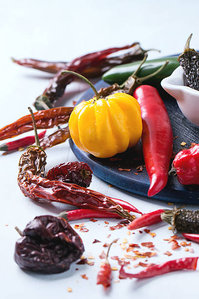 istock Assortment of hot chili peppers 477385022