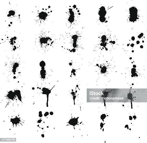 Vetores de Tinta Splatters e mais imagens de Respingado - Respingado, Tinta - Equipamento de arte e artesanato, Tinta - Instrumento de escrita