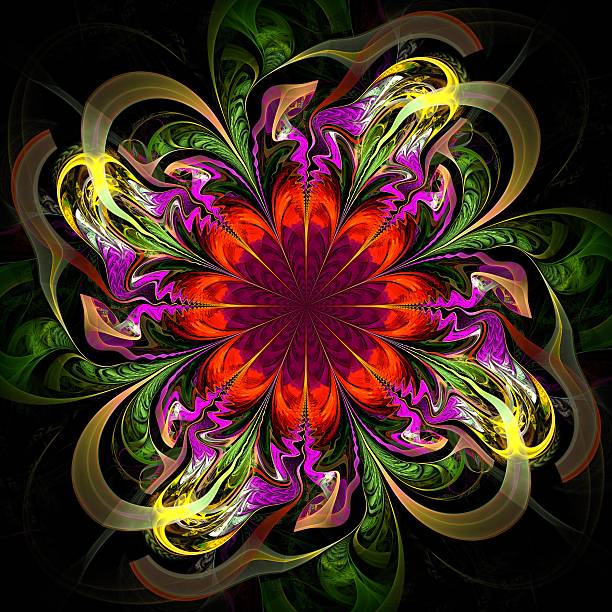 istock Colorful fractal flower, digital artwork 477385999