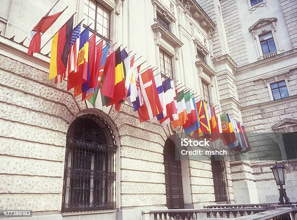 Flags Stock Photo - Download Image Now - Architecture, Austria, Building Exterior