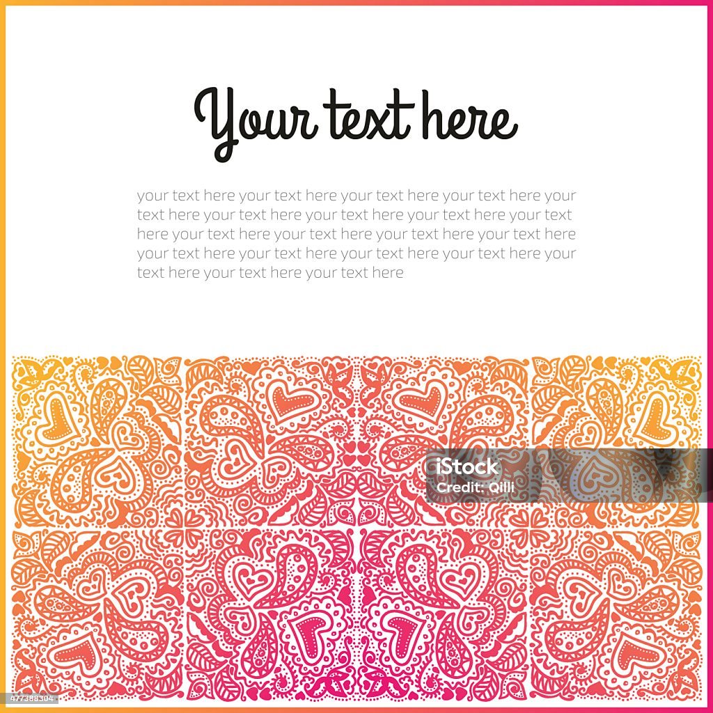 Card With Patterns Stock Illustration - Download Image Now - 2015 ...