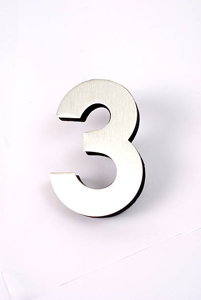 istock Picture of a Number 3 on a white background, 477390670