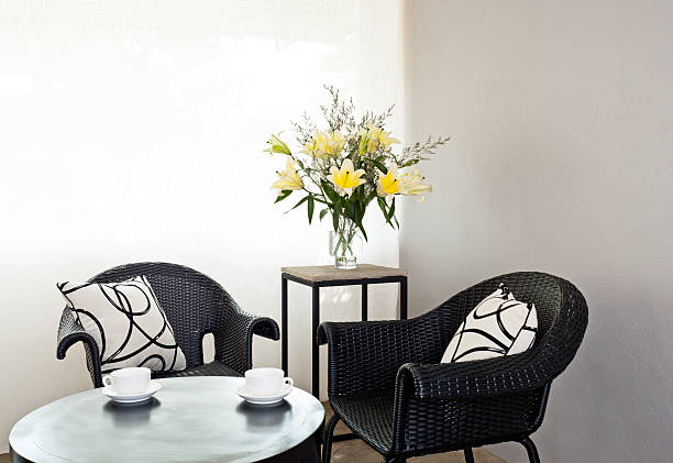 istock Garden furniture chairs 477391293