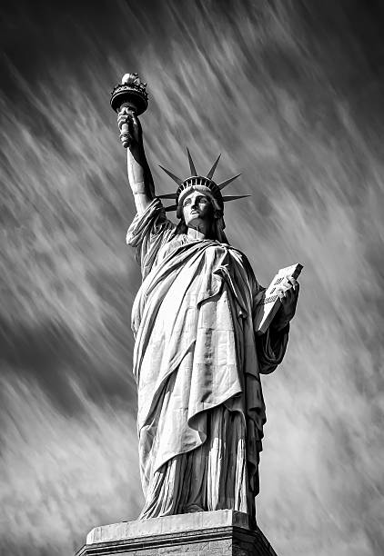 istock Statue of Liberty with striking cloud formation, NY USA 477391529