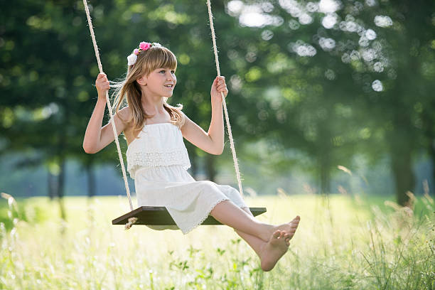 istock Little Girl Swinging 477392022
