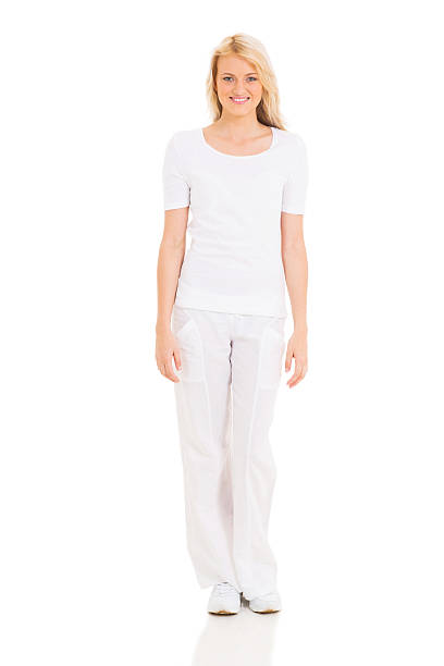 istock young woman in white 477393169