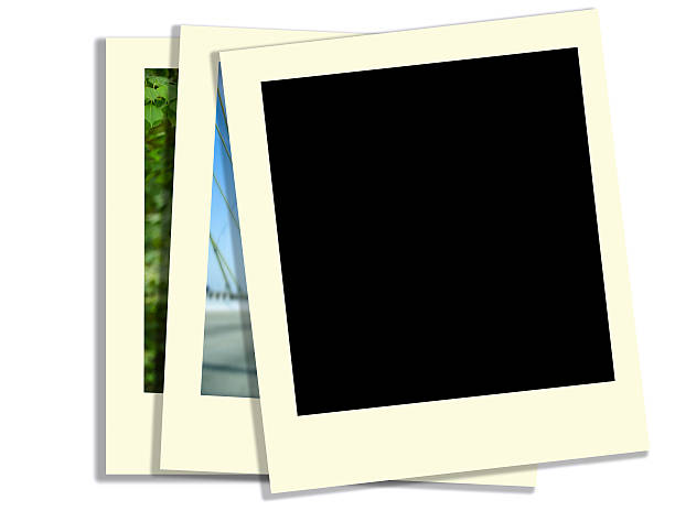 istock Polaroid-style, stack of photos. Blank one on top. 477393500