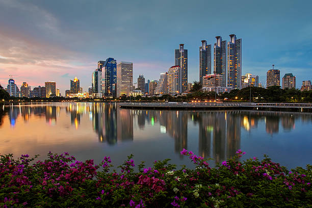 istock Bangkok Cityscape with reflection of light 477397809