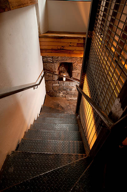 istock modern staircase metal industrial modern interior 477397832