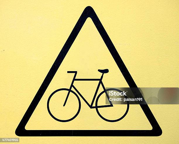 Road Sign Bike Crossing Stock Photo - Download Image Now - Bicycle, Black Color, Commuter