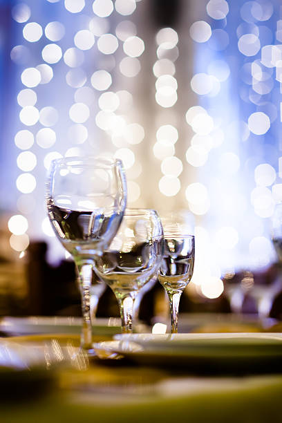 istock Served table in a restaurant at the holiday eve 477402602