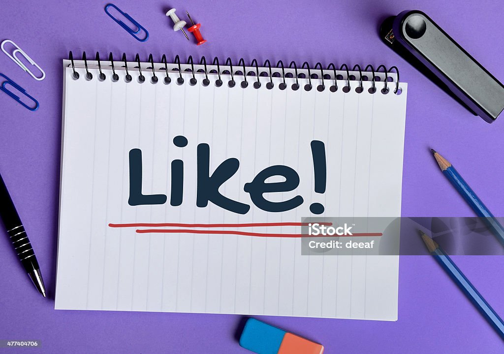 Like word Like word written on notebook page 2015 Stock Photo