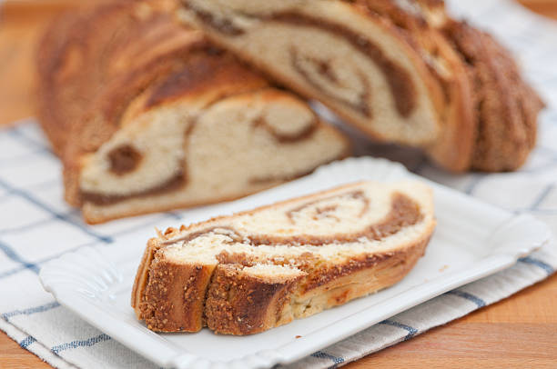 istock Sweet Braided Bread with Hazelnut Filling 477411267
