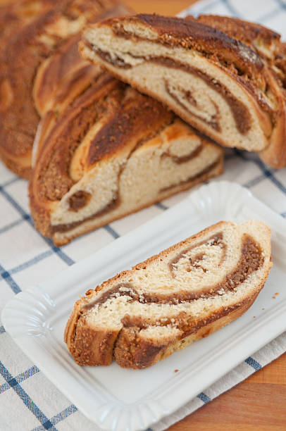 istock Sweet Braided Bread with Hazelnut Filling 477411315