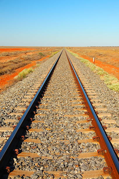 istock Railway across the desert 477411340