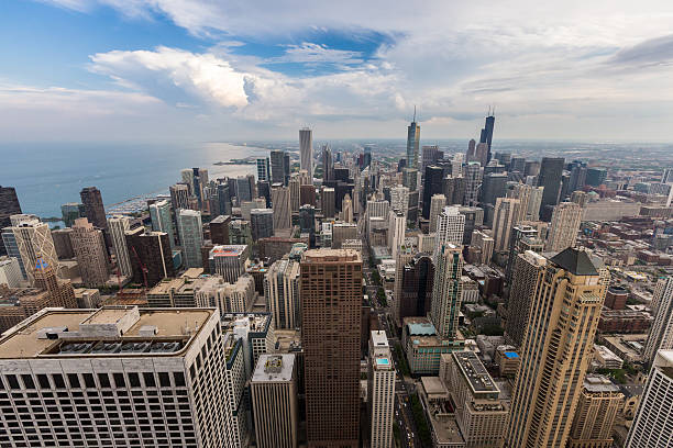 istock Chicago downtown skyline with beautiful cloud 477411492