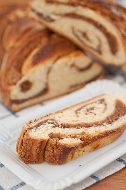 istock Sweet Braided Bread with Hazelnut Filling 477411765