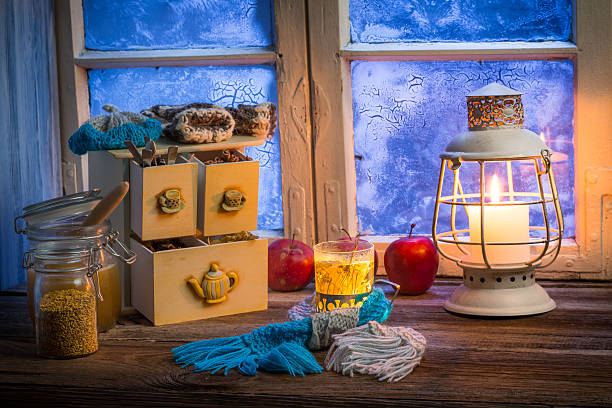 istock Warming tea in a winter cottage 477416512