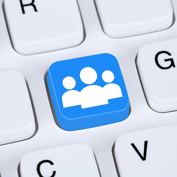 istock Internet concept social media or network online friendship on computer 477416860