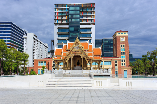 Bangkok, Thailand - June 13, 2015: Siriraj Hospital on the Chao Phraya River, one of the oldest and the most famous hospital in Thailand, it was founded since 1888.