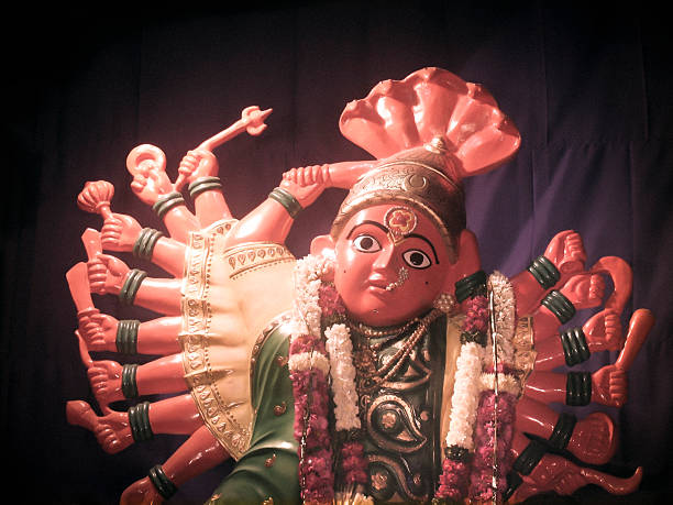 Indian Goddess Saptashrungi Mata Stock Photo - Download Image Now - 2015,  Adult, Asia - iStock
