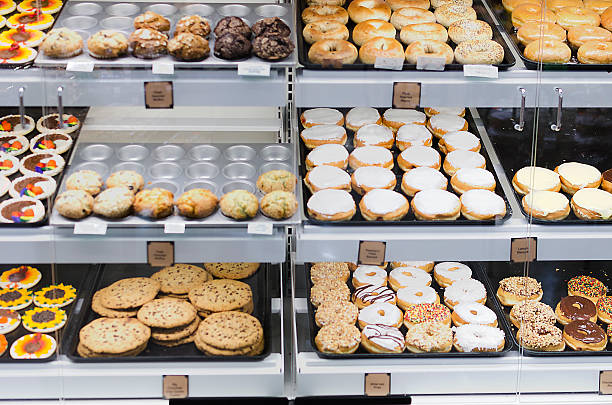 istock Front View of Donut Selection in Store 477418934