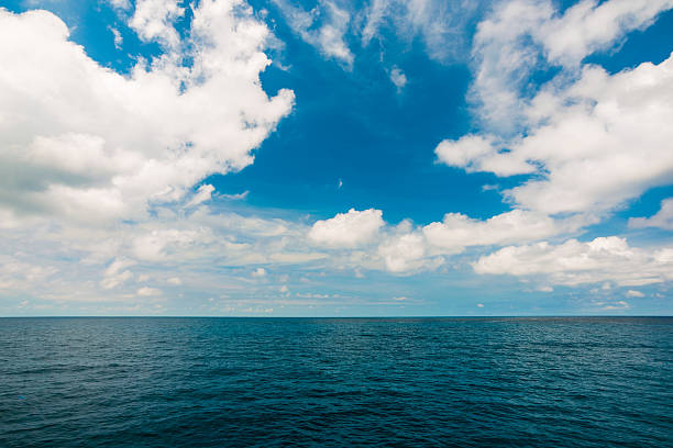 istock Beautiful sky and ocean. Sea summer shot white cloud 477419192