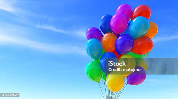 Balloons B08 Stock Photo - Download Image Now - Balloon, Sky, Purple