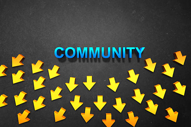 illustration of a community, arrow representing the individuals.