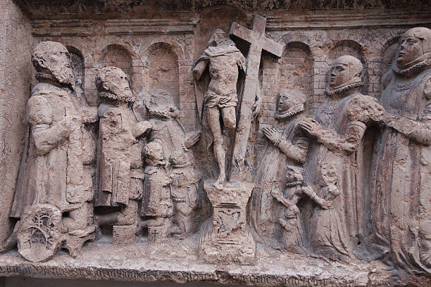 istock Scene of crucification outside at the dome in Munich 477424910