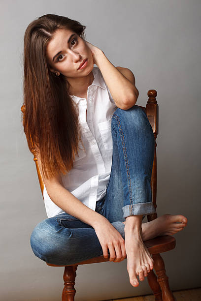 istock beautiful fashion model posing at studio 477425028