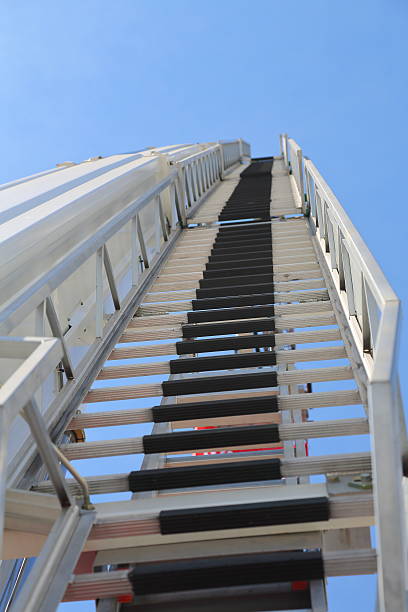 istock Stairway to heaven - fire engine ladder 477428178