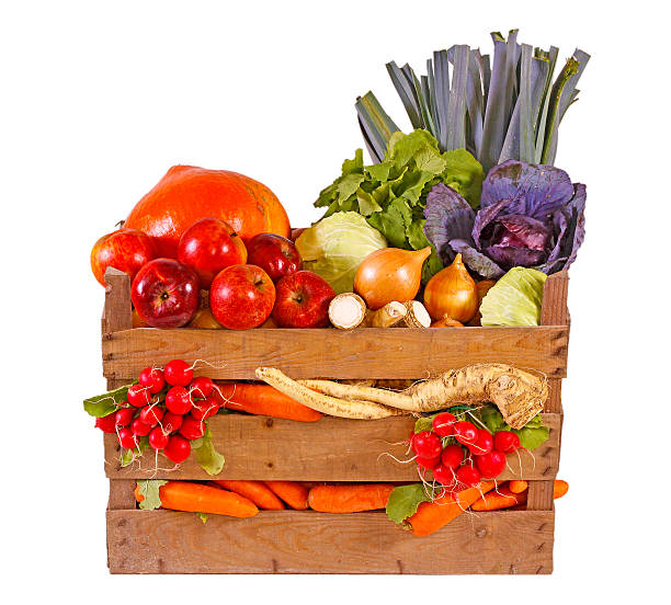 istock Fresh vegetables and fruits in basket. 477428721