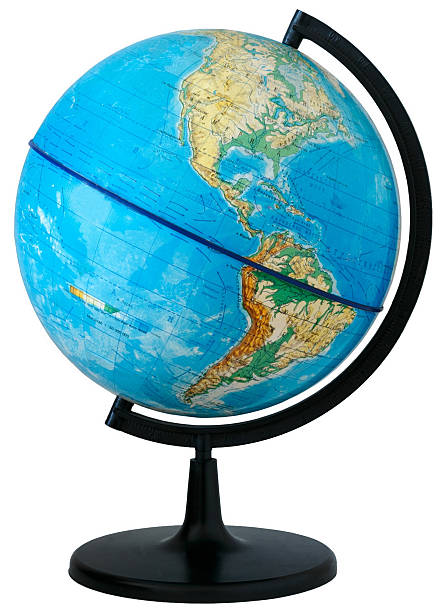 Globe. Physical map Physical map of the world. Globe. Photo taken during the day when natural light equator stock pictures, royalty-free photos & images