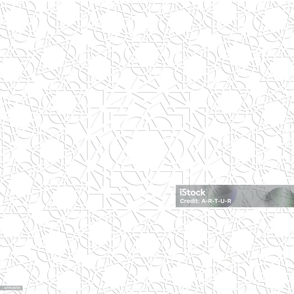 White Pattern In Arabic Style Stock Illustration - Download Image Now ...