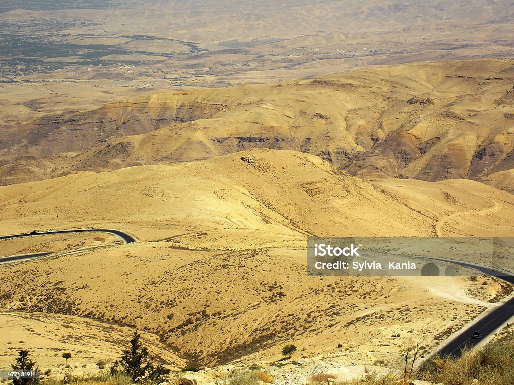 Prometido vista de la Tierra desde el monte Nebo en Jordania - Foto de stock de Aire libre libre de derechos