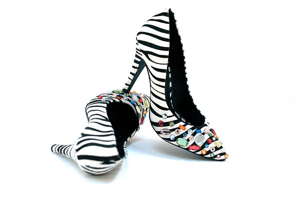 istock Sexy Zebra print high heeled women's shoes 477433445