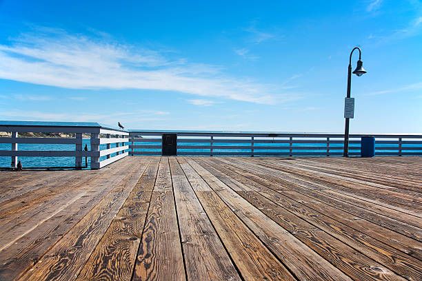 The end of the wooden pier in San Clemente, California.