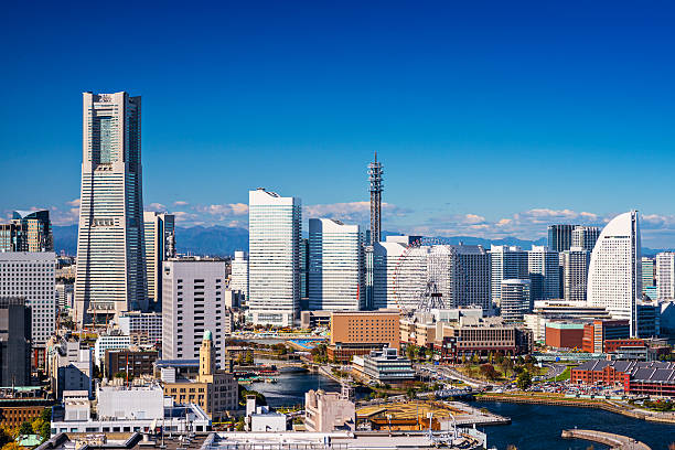 yokohama, giappone - landmark tower tokyo prefecture japan asia foto e immagini stock